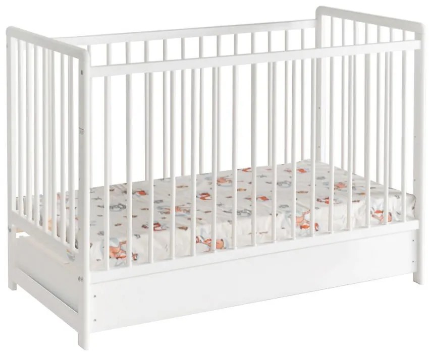 Postieľka Cypi II Plus Zásuvka+Matrac Biely