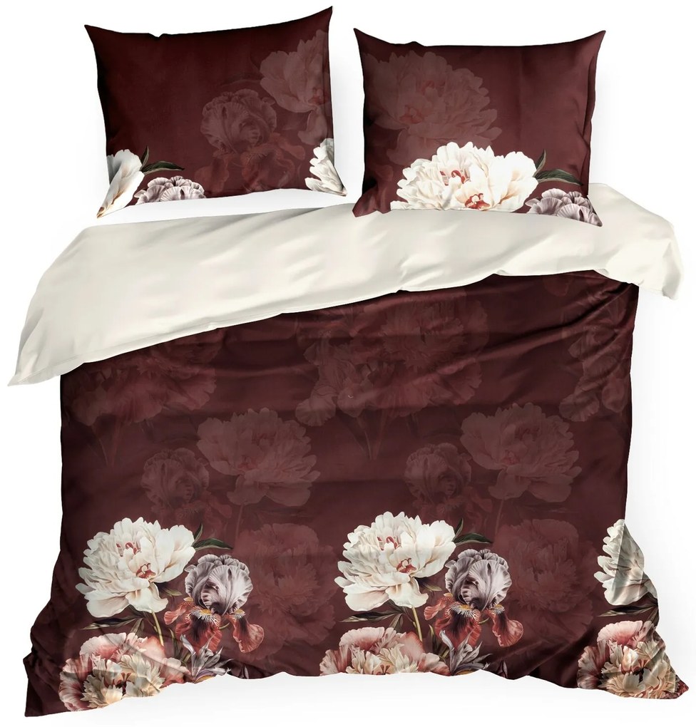 MAKOSATÉNOVÉ OBLIEČKY REINA47 200X220 CM, 2 KS 70X80 CM KVETY