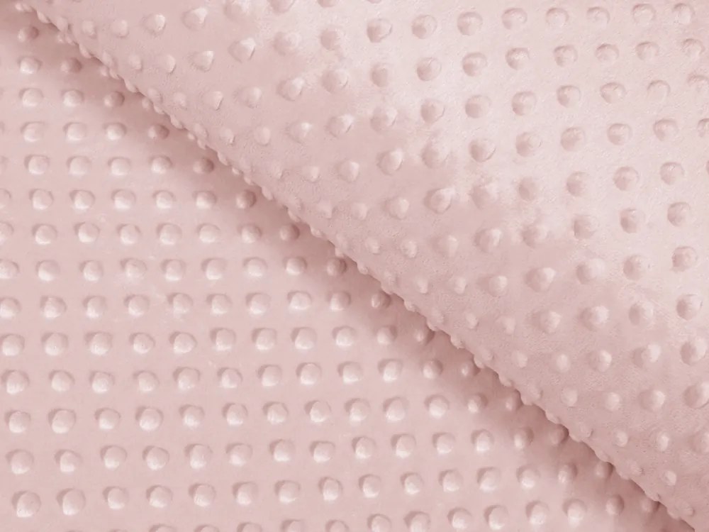 Biante Detské posteľné obliečky do postieľky Minky 3D bodky MKP-032 Púdrovo ružové Do postieľky 90x120 a 40x60 cm