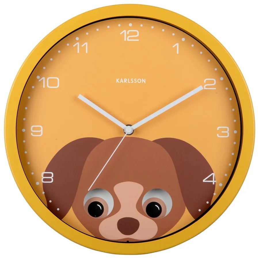 Detské hodiny ø 31 cm Peekaboo Dog – Karlsson