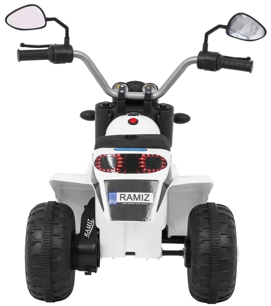 RAMIZ ELEKTRICKÁ MOTORKA MINIBIKE - BIELA - 1x 6V - 6V/4,5Ah - 2022