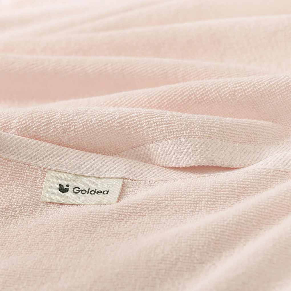 Goldea bavlnený froté uterák / osuška soft bez bordúry – svetlo ružový 50 x 100 cm