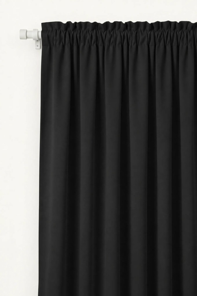 Záves na riasiacu pásku HOLD čierny 140x270 cm