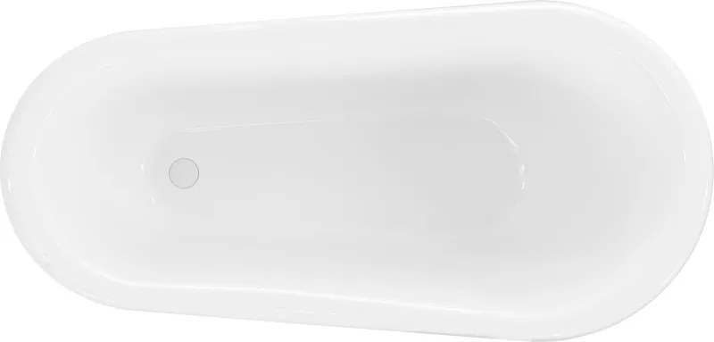 Mexen Retro voľne stojaca vaňa 150 x 73 cm, biela, nohy biele - 53251507300-20