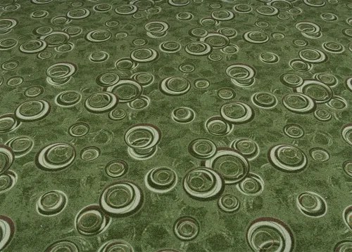 Koberce Breno Metrážny koberec DROPS 24, šíře role 400 cm, zelená, viacfarebná