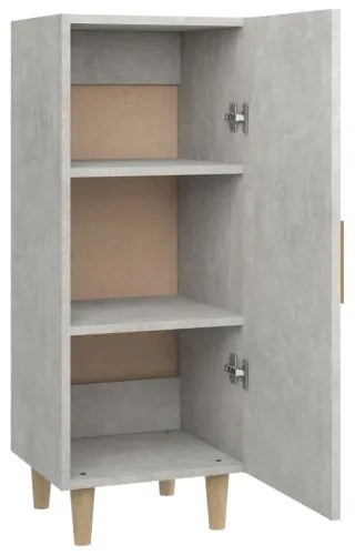 vidaXL Komoda betónovo sivá 34,5x34x90 cm spracované drevo-
