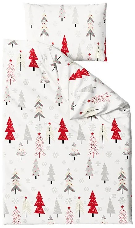 Bavlnené obliečky JINGLE biele Rozmer obliečky: 70 x 90 cm | 140 x 220 cm