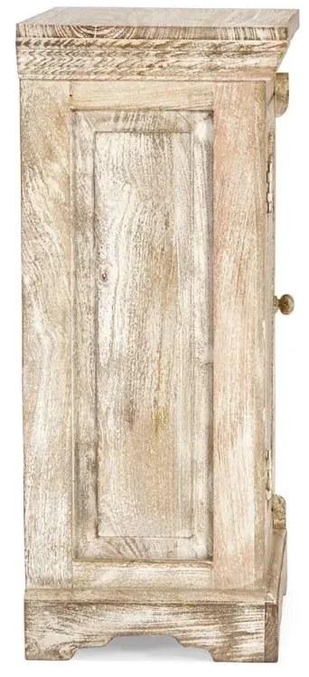 furniture-nabytek.cz - Masivní koupelnová spodní skříňka Patina z mangového dřeva, lakovaná, přírodní barva – 48×33×80 cm