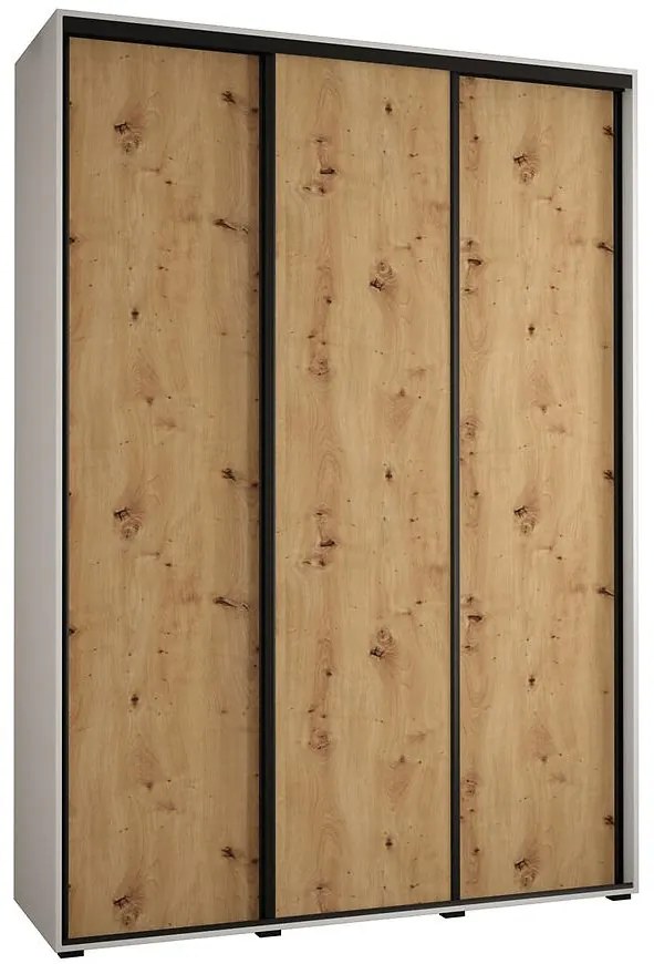 Skriňa 45 Canaris 1 180 biela/artisan/čierna