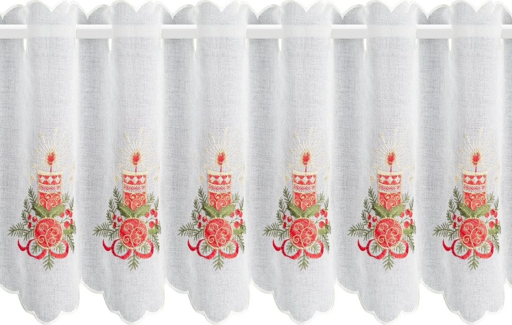 KRÁTKA ZÁCLONA NA PÚTKACH XMAS15 145X40 CM VZOROVANÁ