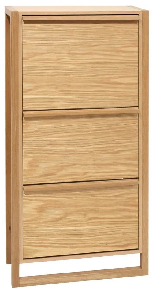 Výklopná skrinka na topánky v dekore duba v prírodnej farbe NewEst – Woodman