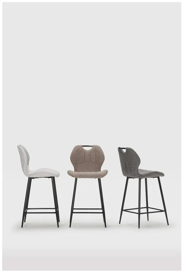 Sivé barové stoličky v súprave 2 ks (výška sedadla 65 cm) Muli – Marckeric