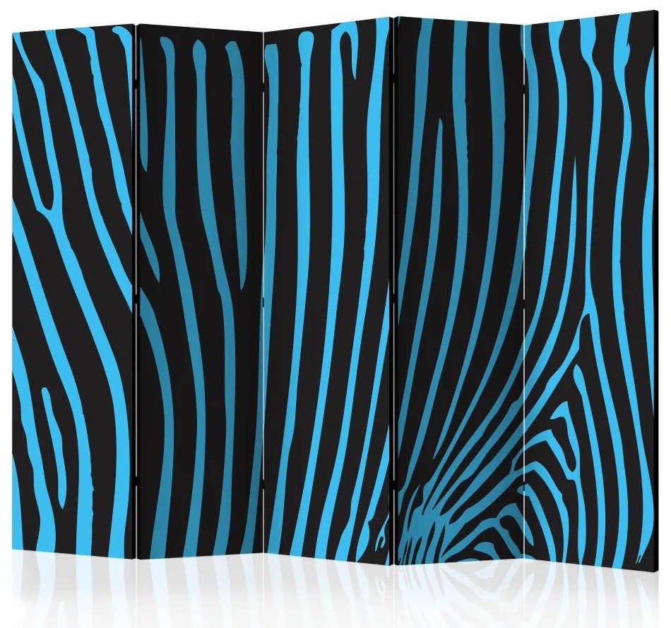 Artgeist Paraván - Zebra pattern (turquoise) [Room Dividers]