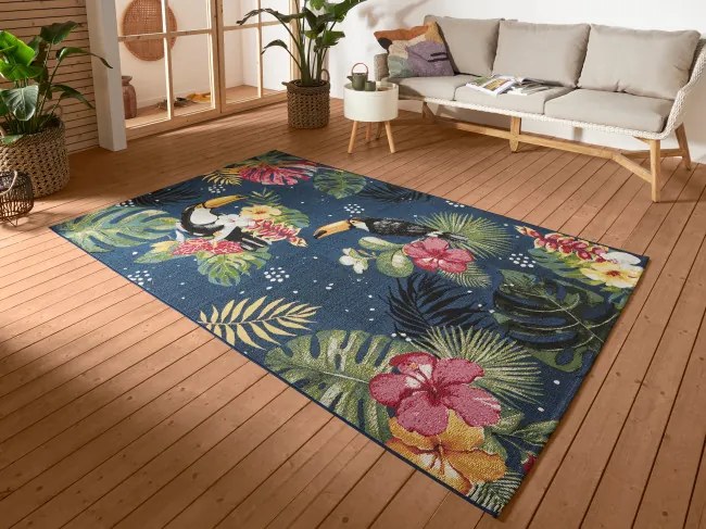 Koberec Flair Tropical Dream modrý / viacfarebný