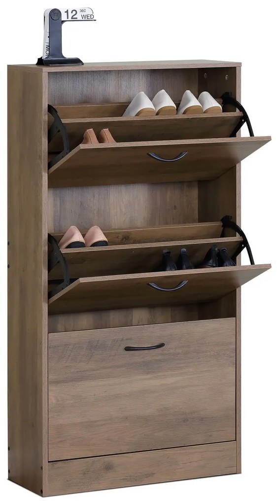 Botník s priehradkami G1016 ELM, jilmové drevo