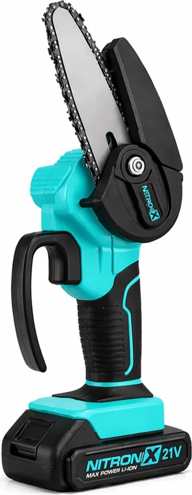 Akumulátorová ručná mini píla NITRONIX 4792 + 2× batéria + 2× lišta + 2× reťaz