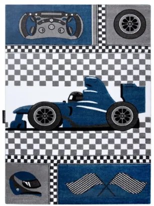Koberec PETIT RACE FORMULA 1 AUTO nebeský