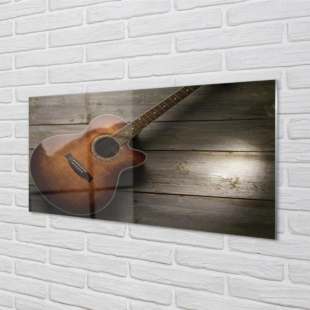 Sklenený obklad do kuchyne gitara 120x60 cm
