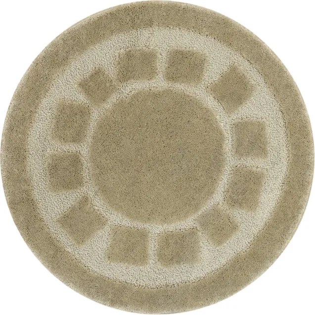 Kúpeľňový koberček svetlobéžový kruh