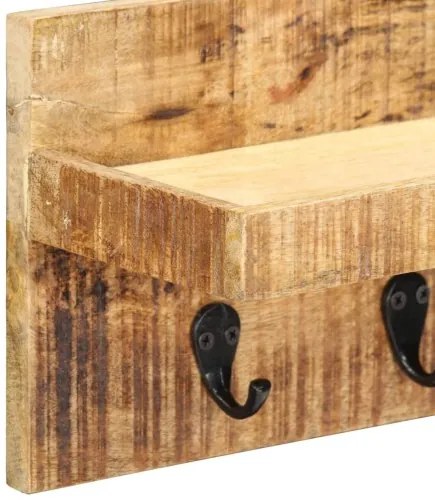 vidaXL Nástenný vešiak na kabáty 60x15x20 cm surový teakový masív-