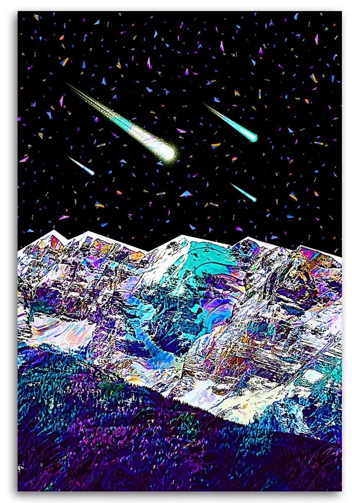 Gario Obraz na plátne Modré padajúce hviezdy - Gab Fernando Rozmery: 40 x 60 cm