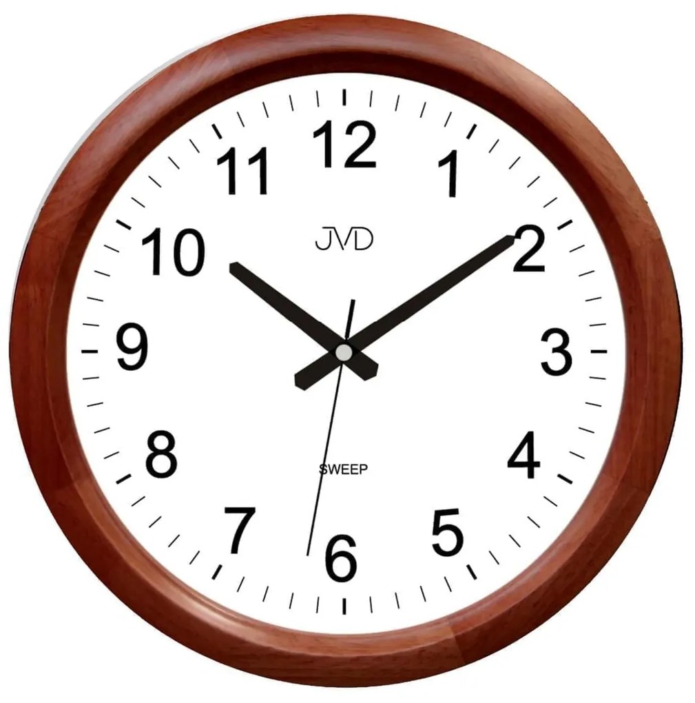 Drevené hodiny JVD NS8017.1 s plynulým chodom