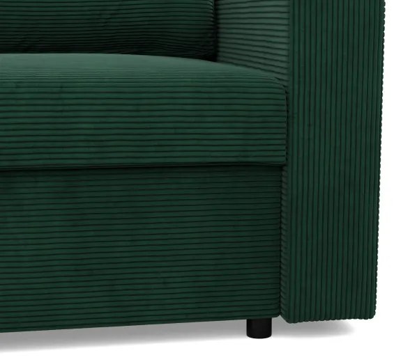 Rohová rozkladacia sedačka NEO Poso fľaškovo zelená