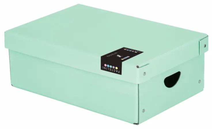 Krabica laminovaná PASTELINI zelená malá