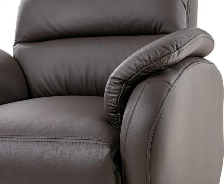 Kožené hojdacie kreslo s elektrickým polohovaním ELEGANT 1, čierná