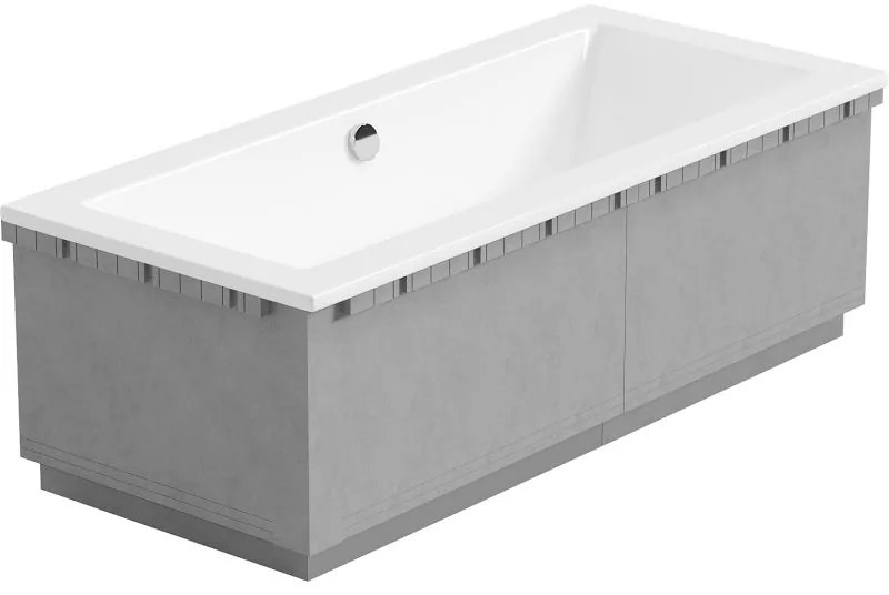 Mexen X-ST, polystyrénový plášť na obdĺžnikovú vaňu 120-150 x 70-90 cm, LED drážka, biela, 55020-01