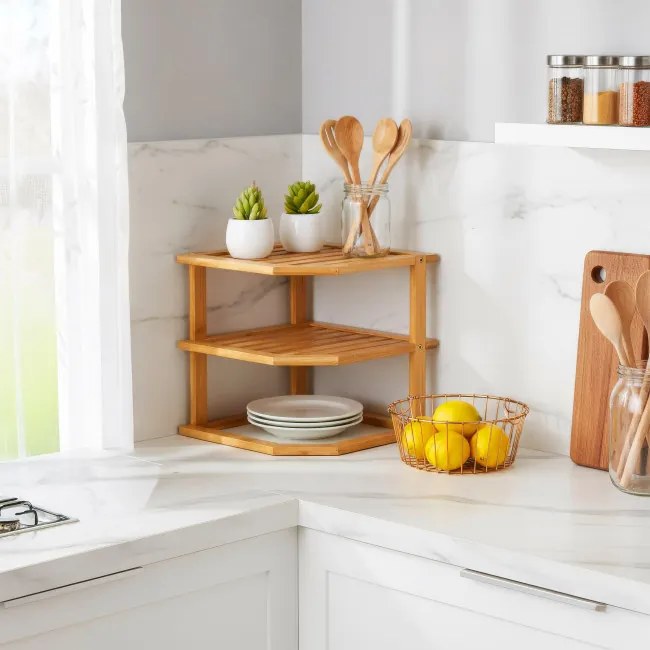 Rohová kuchynská polica DEDAL