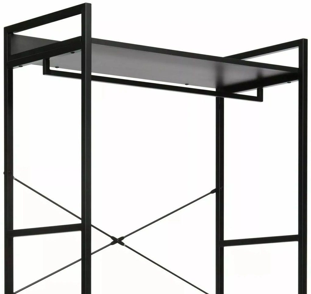 Otevřená šatní skříň Rin 01 200 cm černá