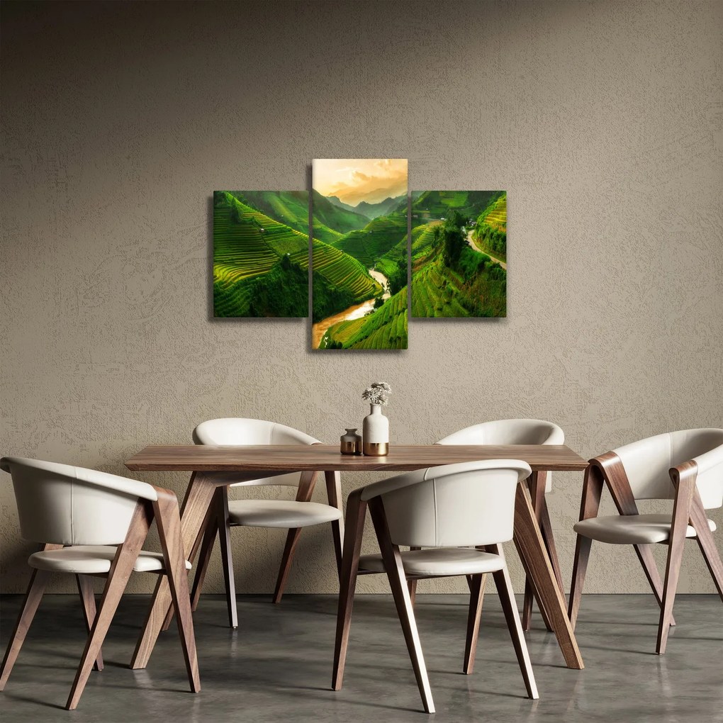 Obraz - Ryžové terasy Mu Cang Chai (90x60 cm)