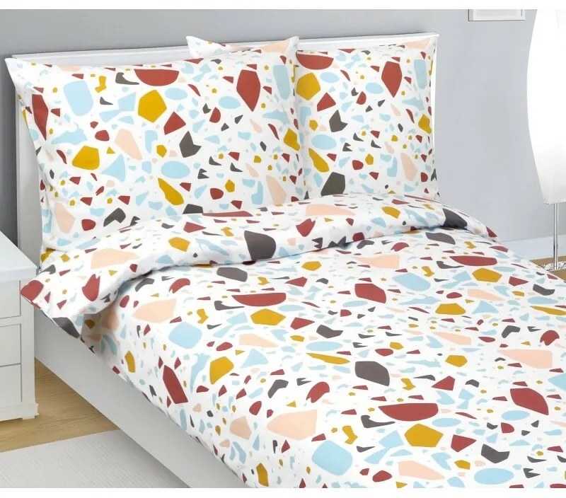 Bellatex Flanelové obliečky Mozaika, 140 x 220 cm, 70 x 90 cm