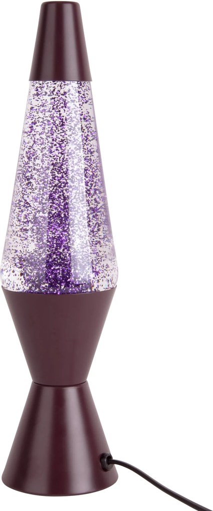 LEITMOTIV Stolná lampa Glitter fialová ∅ 10 × 37 cm