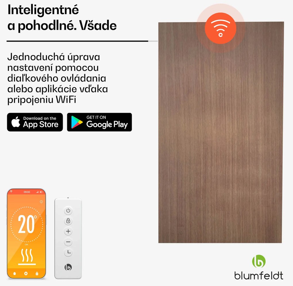 Blumfeldt Heat Square, Infračervené vykurovanie, WiFi ovládanie, 700 W, IP44