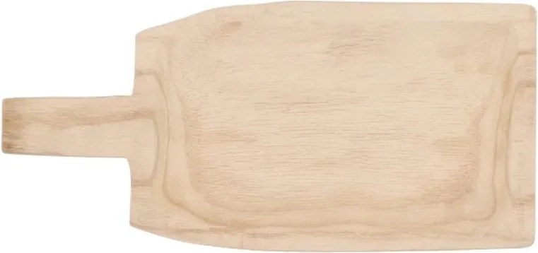 Prírodný drevený dekoračný podnos s rukoväťou Tippo - 32*15*4 cm