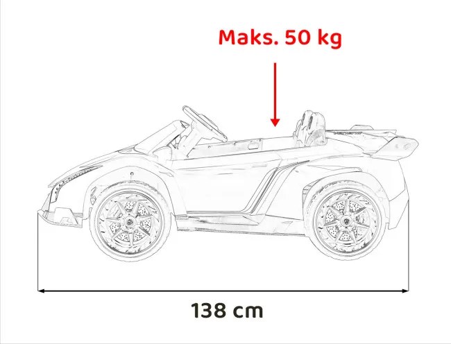 Elektrické autíčko Lamborghini Veneno červené
