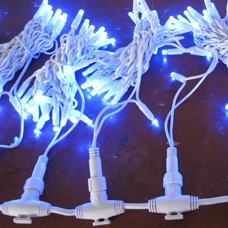 Vianočné svetielka LED záclona FLASH modrá 1000 LED