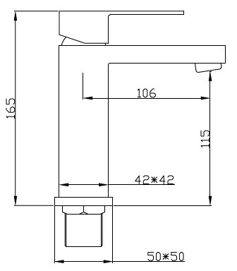 Mexen Cube, umývadlová batéria, chrómová, 72900-00