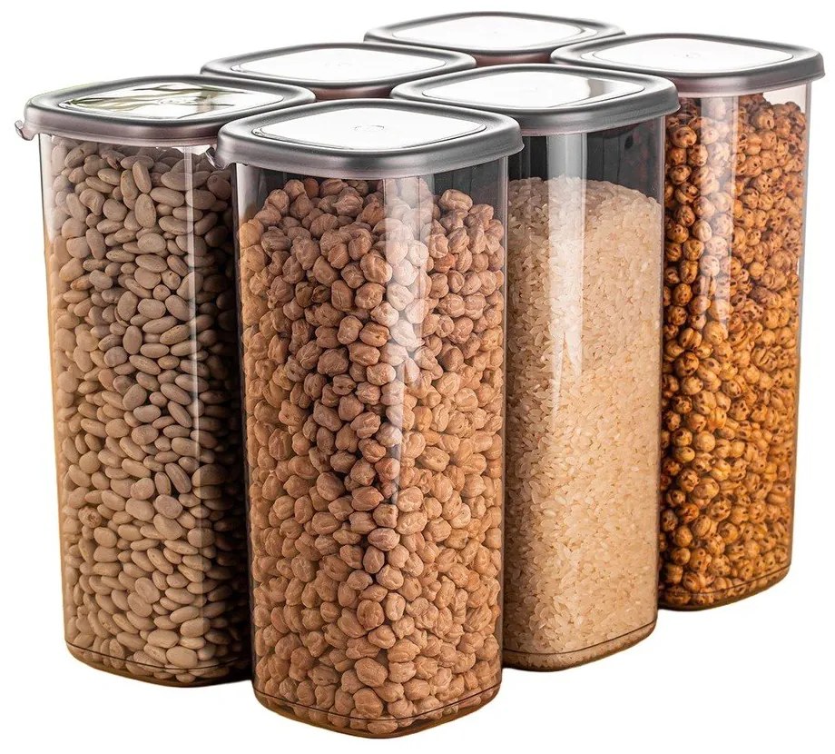 Plastové dózy v súprave 6 ks na potraviny Fresco – Hermia