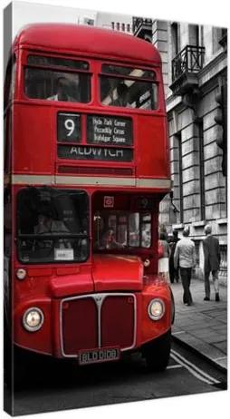 Obraz na plátne Červený poschodový autobus 20x30cm 502A_1S