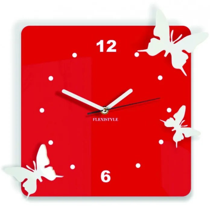 Nástenné hodiny Quartz, nalepovacie dekorácie, 3D zrkadlové nálepky Xmomo FL-z29-RAL3000-9010 HEU-