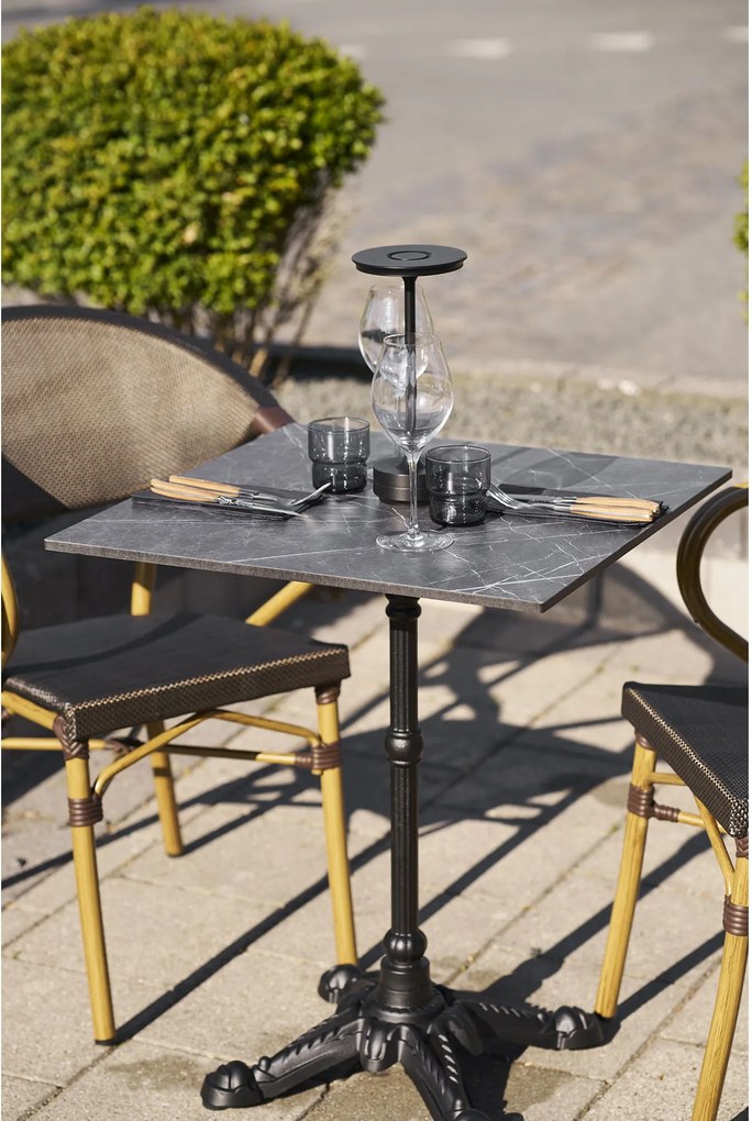 Bistro stôl Bsamira 4 (sivá + čierna). Akcia -15%. Vlastná spoľahlivá doprava až k Vám domov. 1146534