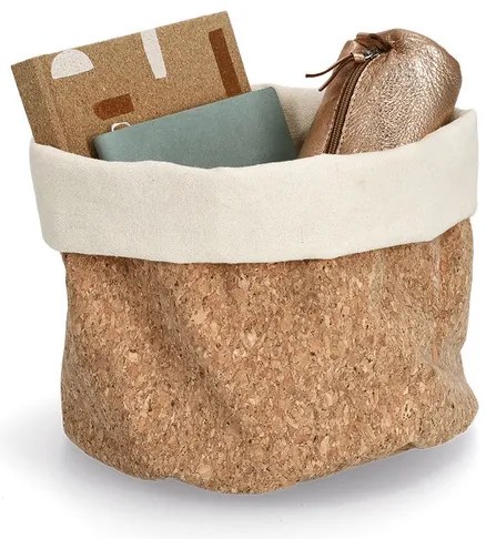 Zeller Present Stredný úložný korkový košík na pečivo KOREK, pr. 20x20 cm