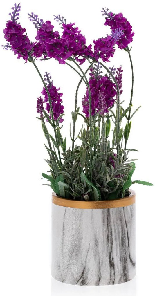 KERAMICKÝ KVETINÁČ SONA 11X11 CM BIELA/ZLATÁ