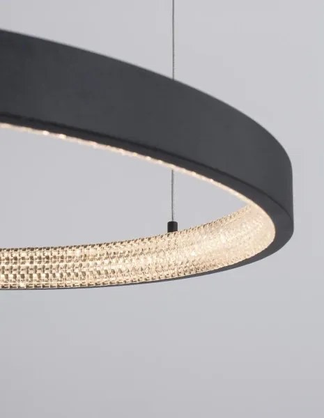 LED luster Preston 60 čierne