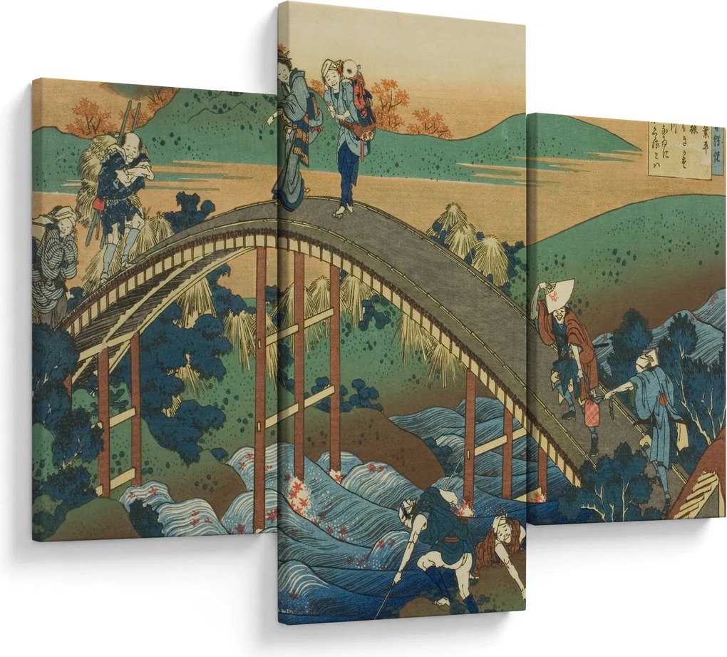 Obraz - Katsushika Hokusai, Ariwara no Narihirafrom the series One Hundred, Poems Explained by the Nurse (Hyakunin isshu uba ga etoki), reprodukcia (90x60 cm)