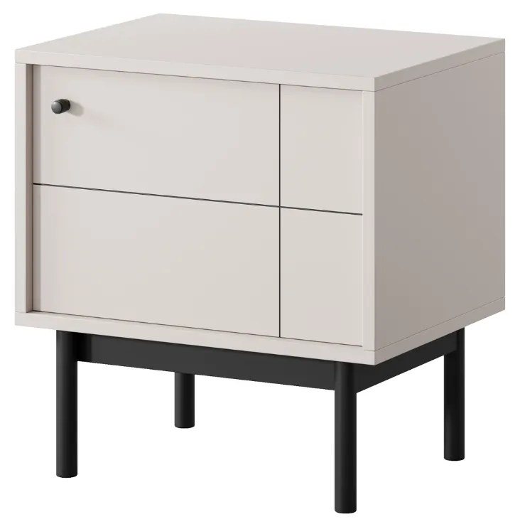 Nočný stolík Japandi (S54), kašmír