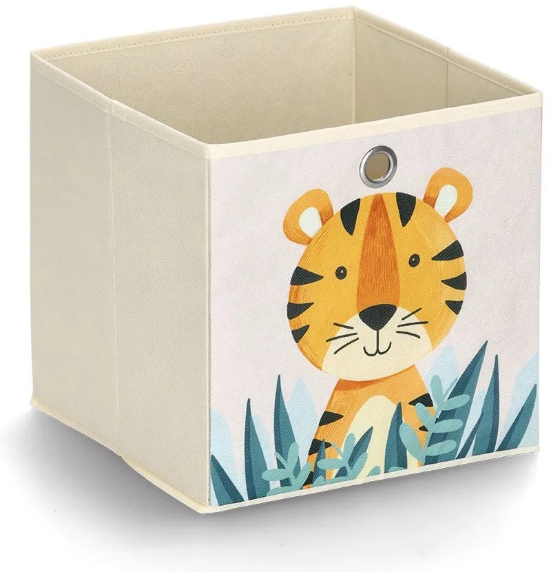 Zeller Present Úložný box na hračky - kocka - TIGER, 28x28x28